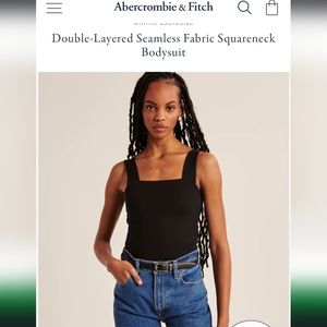 Abercrombie & Fitch Double-Layered Seamless Fabric Squareneck Bodysuit